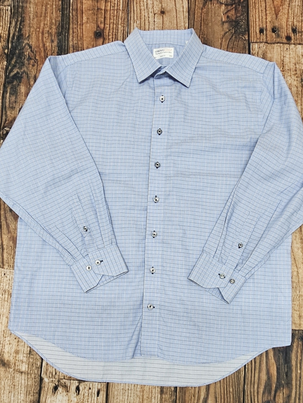 Lorenzo Uomo The Perfect Fashion Shirt Trim Fit Men’s Size 18.5  34/35